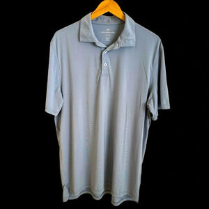Southern Tide Mens XL Blue Brrr Polo Shirt Pinstripe stretch Keep you cooler